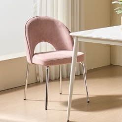 네브 편한 카페 의자 조야 패브릭  쿠션 푹신한 미드센추리 의자