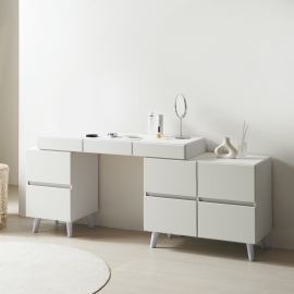 마틸다 서랍형 화장대 확장형 3단  서랍장 수납 입식 공간활용 화장대