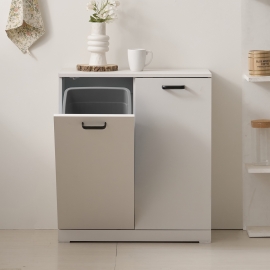 리벨 정수기 다이 받침대 선반 분리수거함  탕비실 휴지통 다용도 주방 미니 수납장 2칸