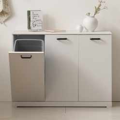 리벨 정수기 다이 받침대 선반 분리수거함  탕비실 휴지통 다용도 주방 미니 수납장 3칸