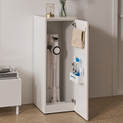 클로버 무선 청소기 수납장  핸디 청소기장 도어형 미니 틈새 정리함