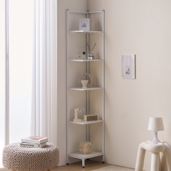 페르 코너 수납장 모서리 책장 미니  삼각 틈새 구석 선반 코너장 삼각장