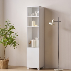 페르 높은 수납장 다용도 베란다  화이트 거실 슬림 틈새 수납장