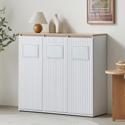 라몬 재활용 분리수거함 쓰레기통  휴지통 수납장 분리수거대 3칸