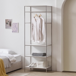 아이린 모듈 행거 철제 3단 선반  디자인 원룸 거실 행거 옷장 690