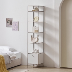 아이린 모듈 오픈장 북선반 5단  튼튼한 거실 선반 인테리어 철제 선반장