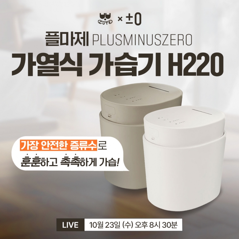 플러스마이너스제로 스팀 가열식 가습기 H220