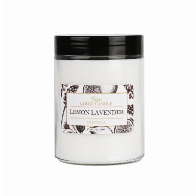퓨어캔들 레몬라벤더 500g 양초 집들이 선물 향초 캔들 실내 방향제 라지자 대용량 답례품 냄새제거