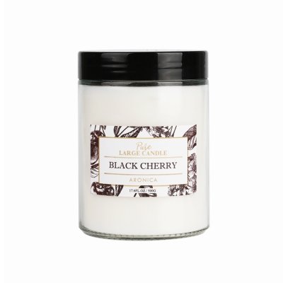 퓨어캔들 블랙체리 500g 양초 집들이 선물 향초 캔들 실내 방향제 라지자 대용량 답례품 냄새제거