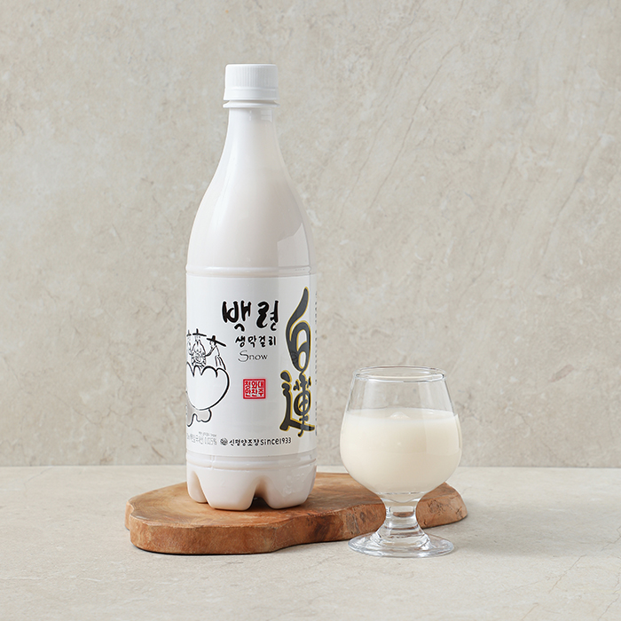 백련 생막걸리 스노우