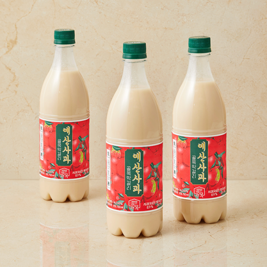 골목막걸리 예산사과 3입