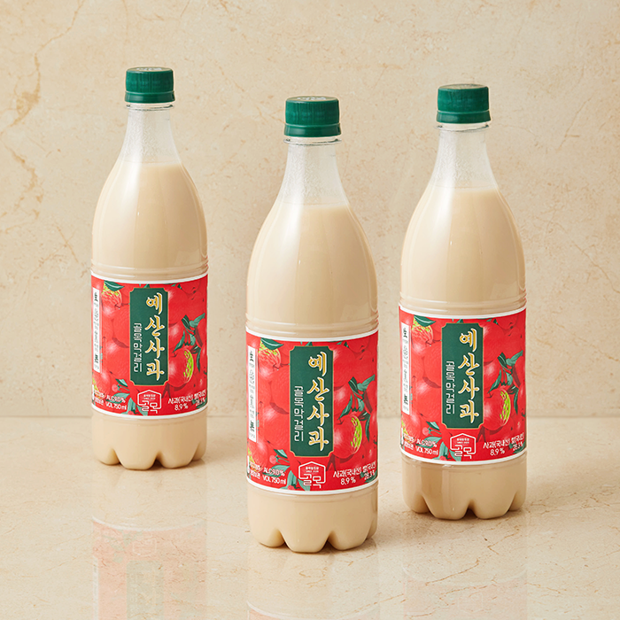 골목막걸리 예산사과 3입
