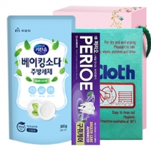 무궁화 키친솝 연잎 주방세제 리필 300ml + LG생활건강 페리오 치약 100g + 독일칼라행주 [110-217255]