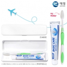 [K010](PP,백색)애경 베이직케어치약50g 미세모칫솔세트