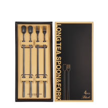 두배긴 티스푼포크4P-블랙(LT4-B)