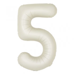 [원팩] 숫자 은박풍선 대 크림 [5] / 3559754