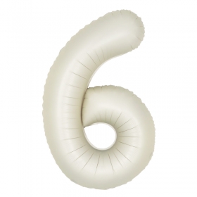 [원팩] 숫자 은박풍선 대 크림 [6] / 3559755