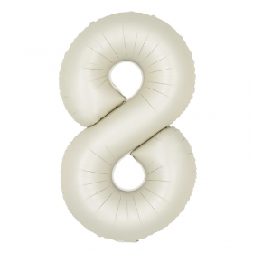 [원팩] 숫자 은박풍선 대 크림 [8] / 3559757