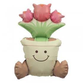 [원팩] 플라워은박풍선 시팅벌룬 플라워화분 55cm / 3565504