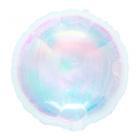 18인치 라운드은박 홀로그램 펄화이트 / 3565553