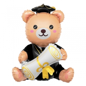 [원팩] 캐릭터은박풍선 시팅벌룬 졸업생 곰돌이 70cm / 3565605