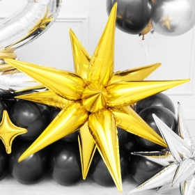 [원팩] 은박풍선 3D별 대 [골드] / 3565615