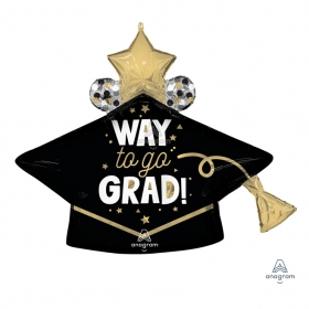 [ANAGRAM] 졸업 은박풍선 슈퍼쉐입 [웨이 투 고 그래드 캡] / 3620213