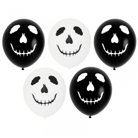 할로윈 케이스풍선 5입 [스컬 페이스] / 3620259