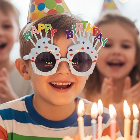 파티안경 해피버스데이 컵케이크 [블루] / 3620301