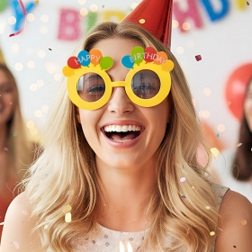 파티안경 해피버스데이 풍선 [옐로우] / 3620306