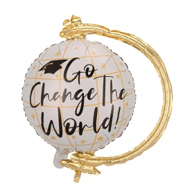 졸업 은박풍선 지구본 [Go Change The World] 54x70cm / 3620387