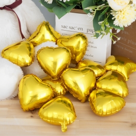 [벌크] 하트은박풍선 5인치 50장 골드 / 3620471