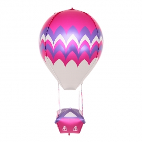 생일은박풍선 패턴 열기구 [핑크] / 3620557