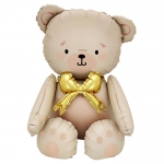 [원팩] 생일은박풍선 시팅벌룬 보우 베어 [크림 화이트] 70cm / 3620589