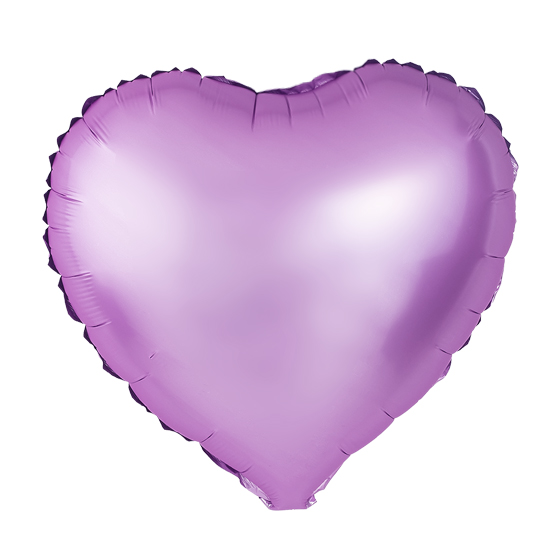 18인치 하트은박 새틴럭스 라일락 / 10803