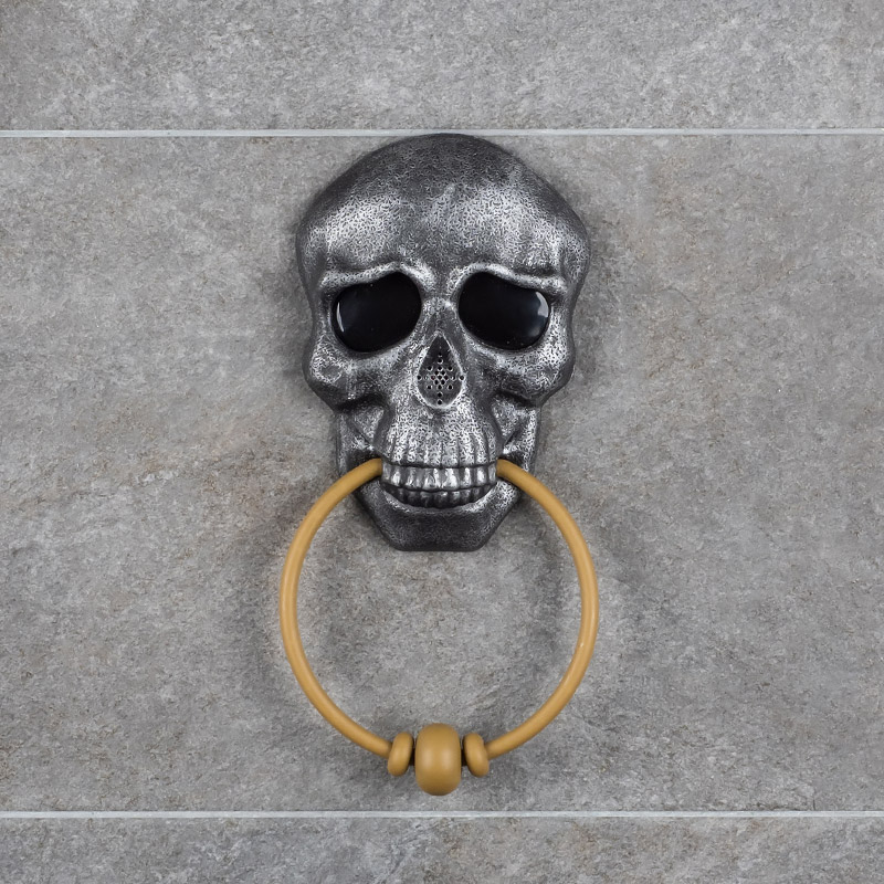 할로윈데코 손잡이 초인종 해골 [블랙] / 11090