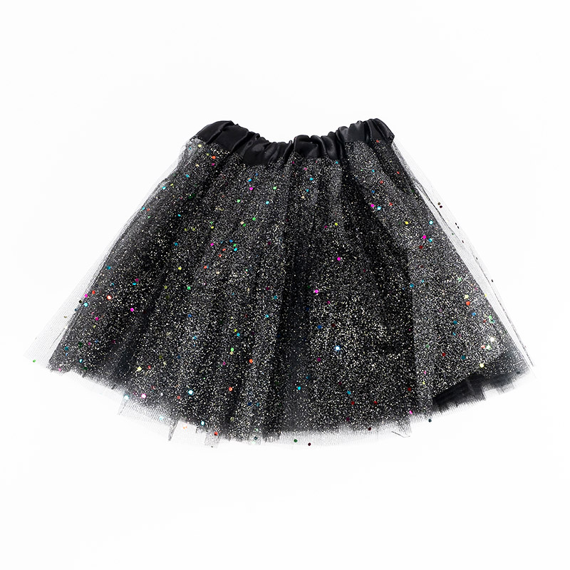 글리터 샤스커트 아동용 [블랙] / 11438