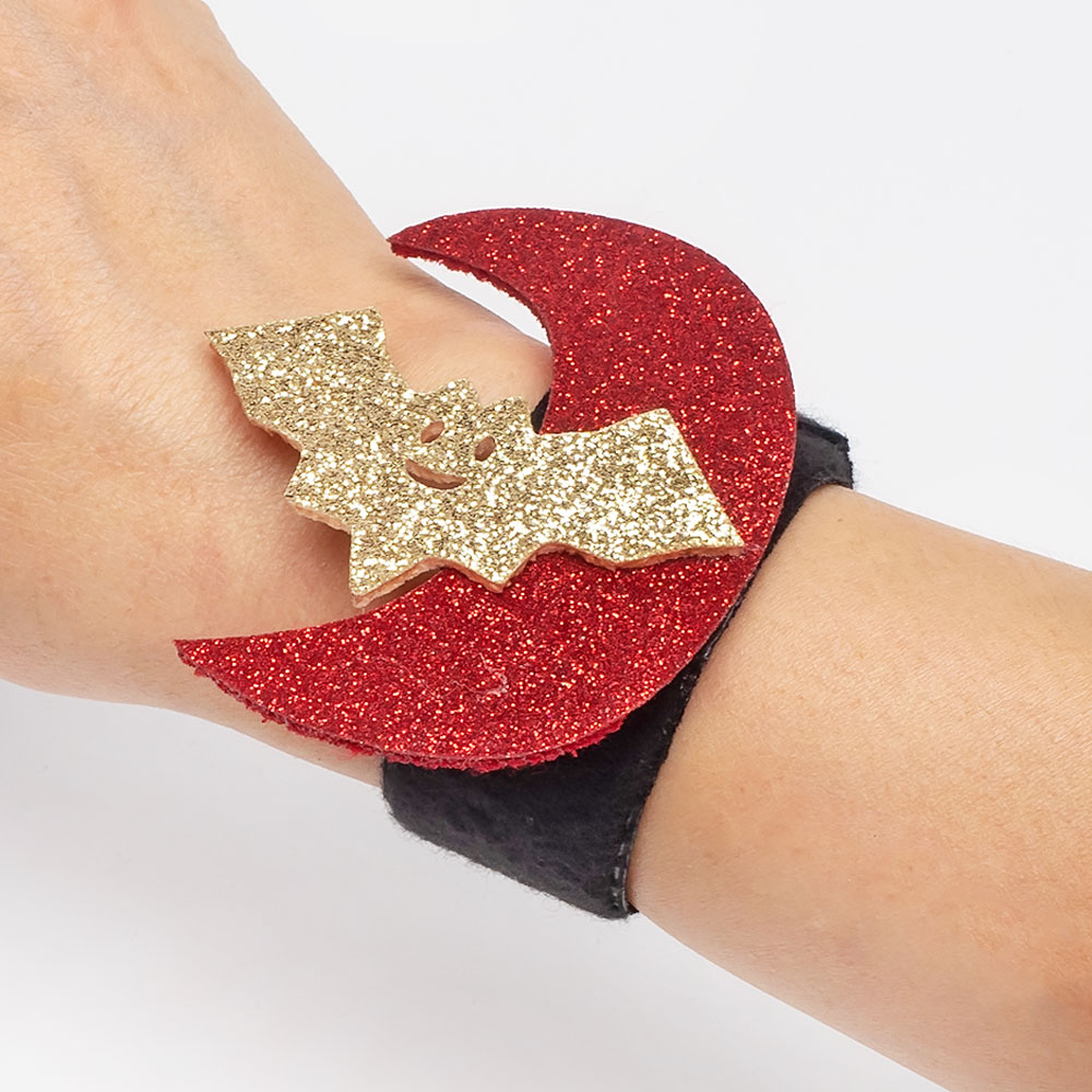 할로윈 펠트 자동팔찌 [박쥐] / 11621