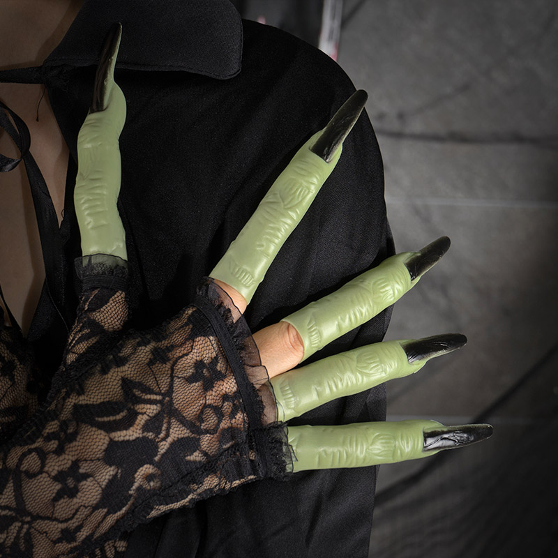 럭셔리할로윈 긴손가락 마녀손톱 [블랙] / 3508737