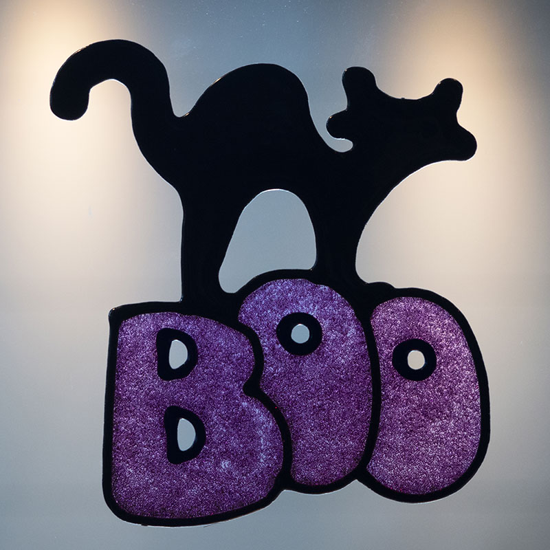 할로윈 윈도우 젤리스티커 [블랙캣 BOO] / 3508741