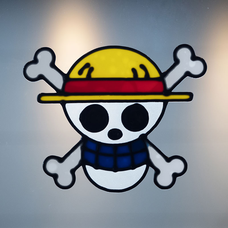 할로윈 윈도우 젤리스티커 [원피스 해골] / 3508744