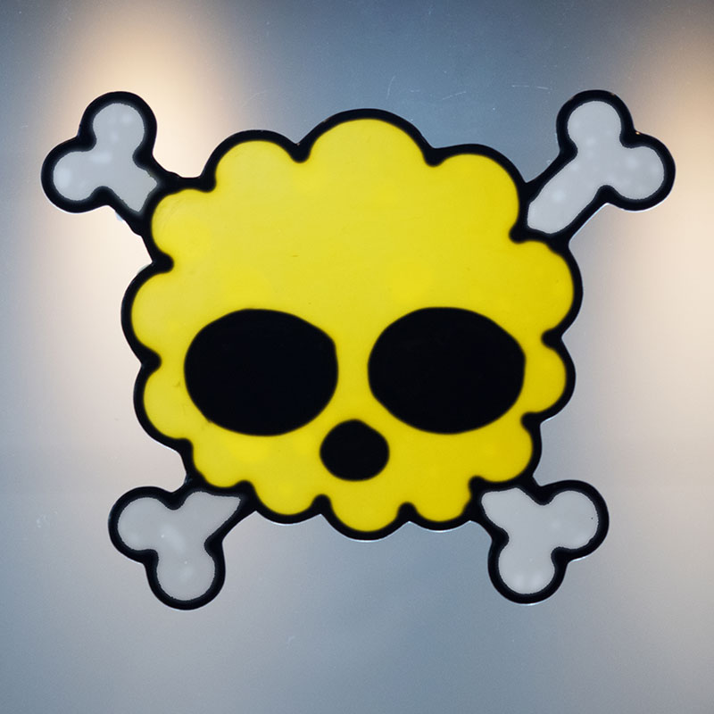 할로윈 윈도우 젤리스티커 [스컬 옐로우] / 3508746