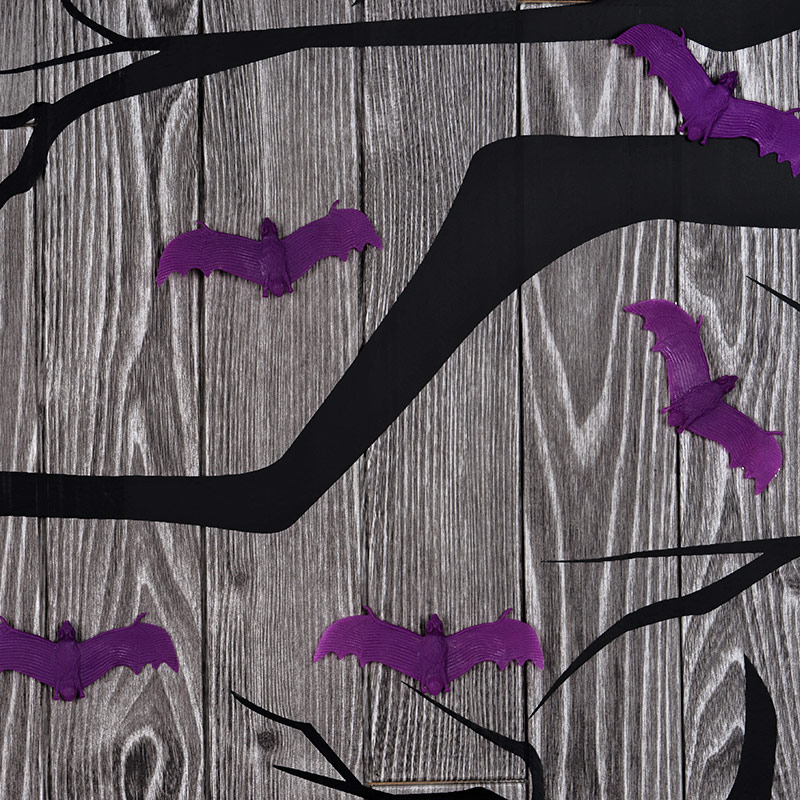 럭셔리할로윈 리얼장식 박쥐모형 한팩 [퍼플] / 3509157