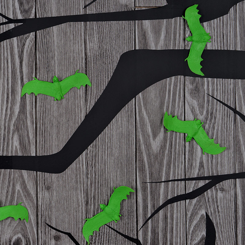 럭셔리할로윈 리얼장식 박쥐모형 한팩 [그린] / 3509159