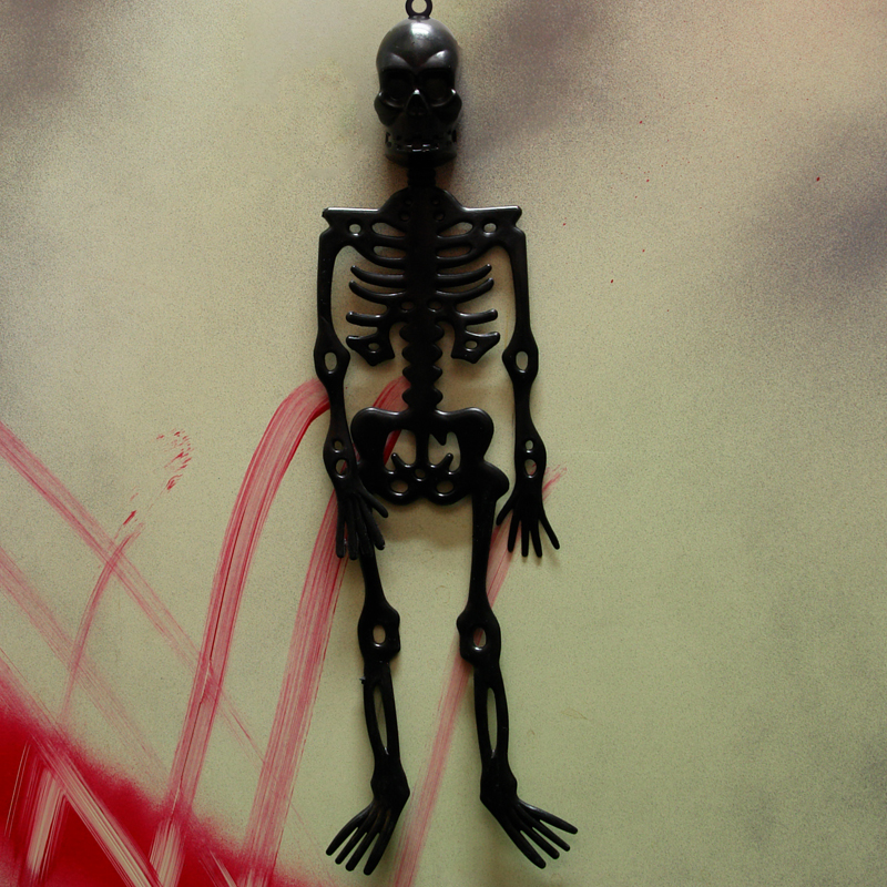 럭셔리할로윈 해골장식 2입 [블랙] / 3509583