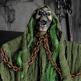 할로윈 센서인형 쇠사슬 해골 [그레이] / 3509910