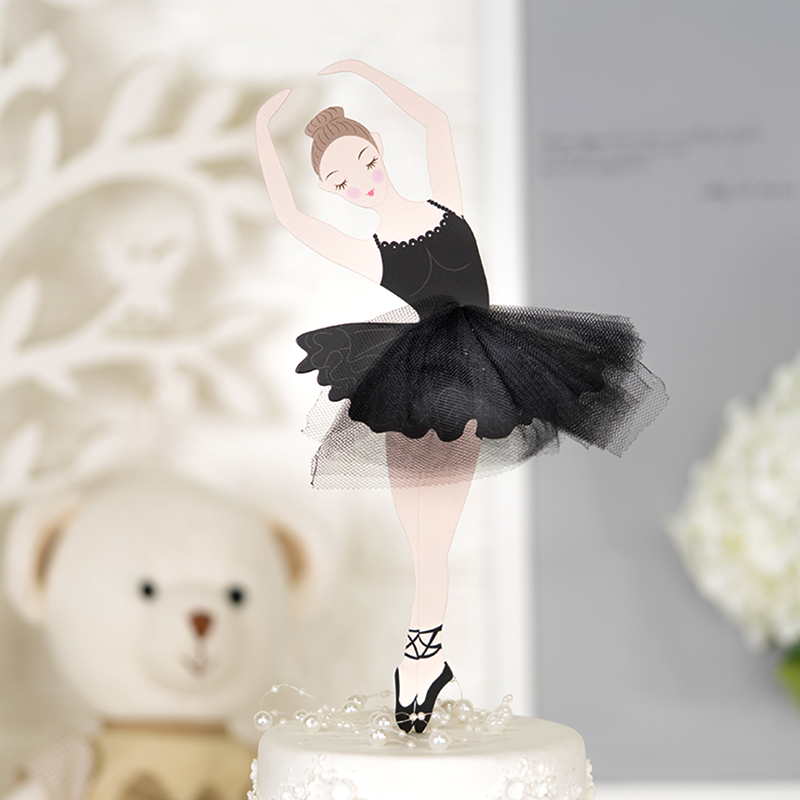 케이크토퍼 데코픽 발레리나 [블랙] / 3518510