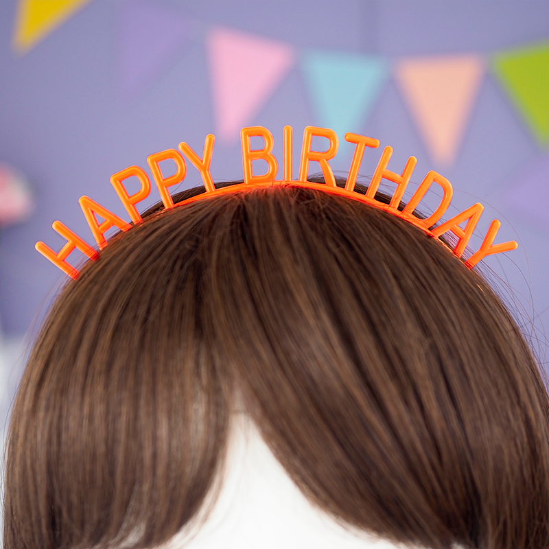 Happy Birthday Band 생일머리띠 [오렌지] / 3534616