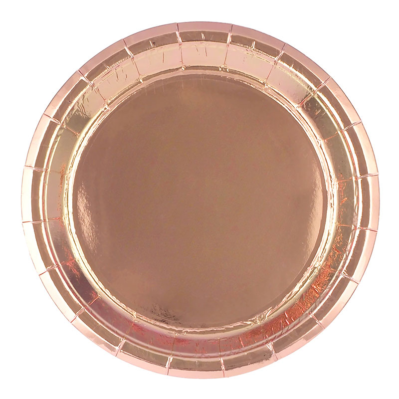 메탈릭 파티접시 23cm 10입 [로즈골드] / 3536951