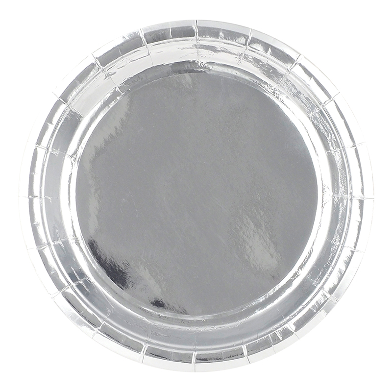메탈릭 파티접시 23cm 10입 [실버] / 3536952